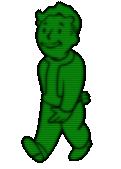 a fallout vault boy walking